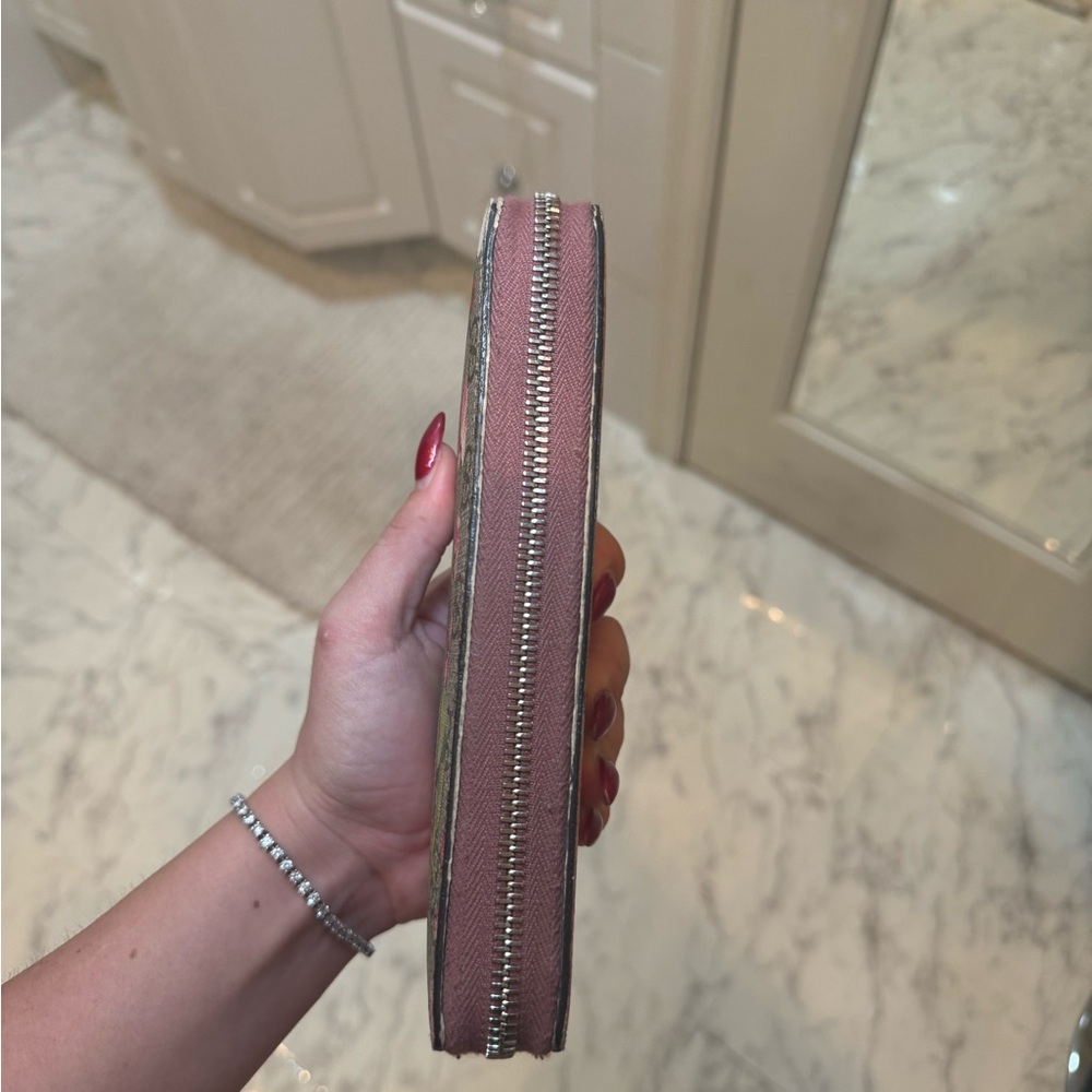 Gucci Pink and Brown Wallet with Floral Design - Picture 3 of 7